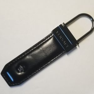 VERSACE Men Keychain Leather Black Classy …